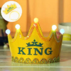 LED Luminous King Crown Cap Hat For Kids Birthday Party