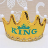 LED Luminous King Crown Cap Hat For Kids Birthday Party
