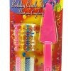 Birthday Candles Set with Holders & Cake Knife – Multicolor