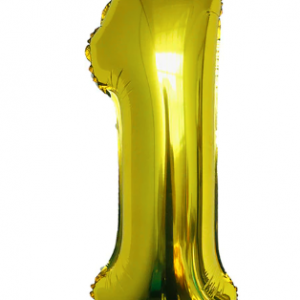 Golden & Silver Number Foil Balloon.