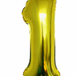 Golden & Silver Number Foil Balloon.