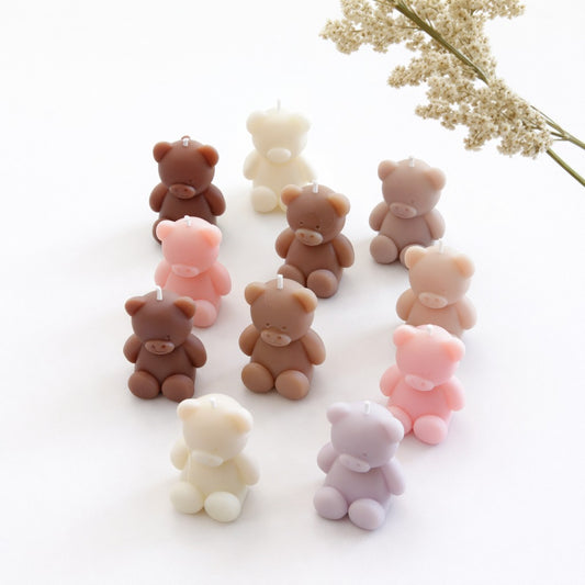 Teddy Love Scented Pillar Candles