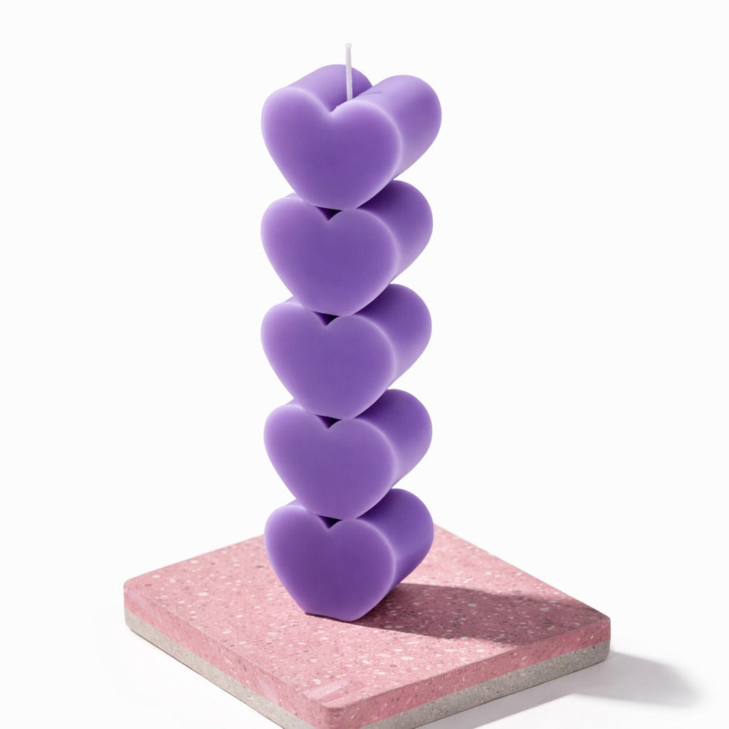 Dil-se-Dil Heart Stack Pillar Candles