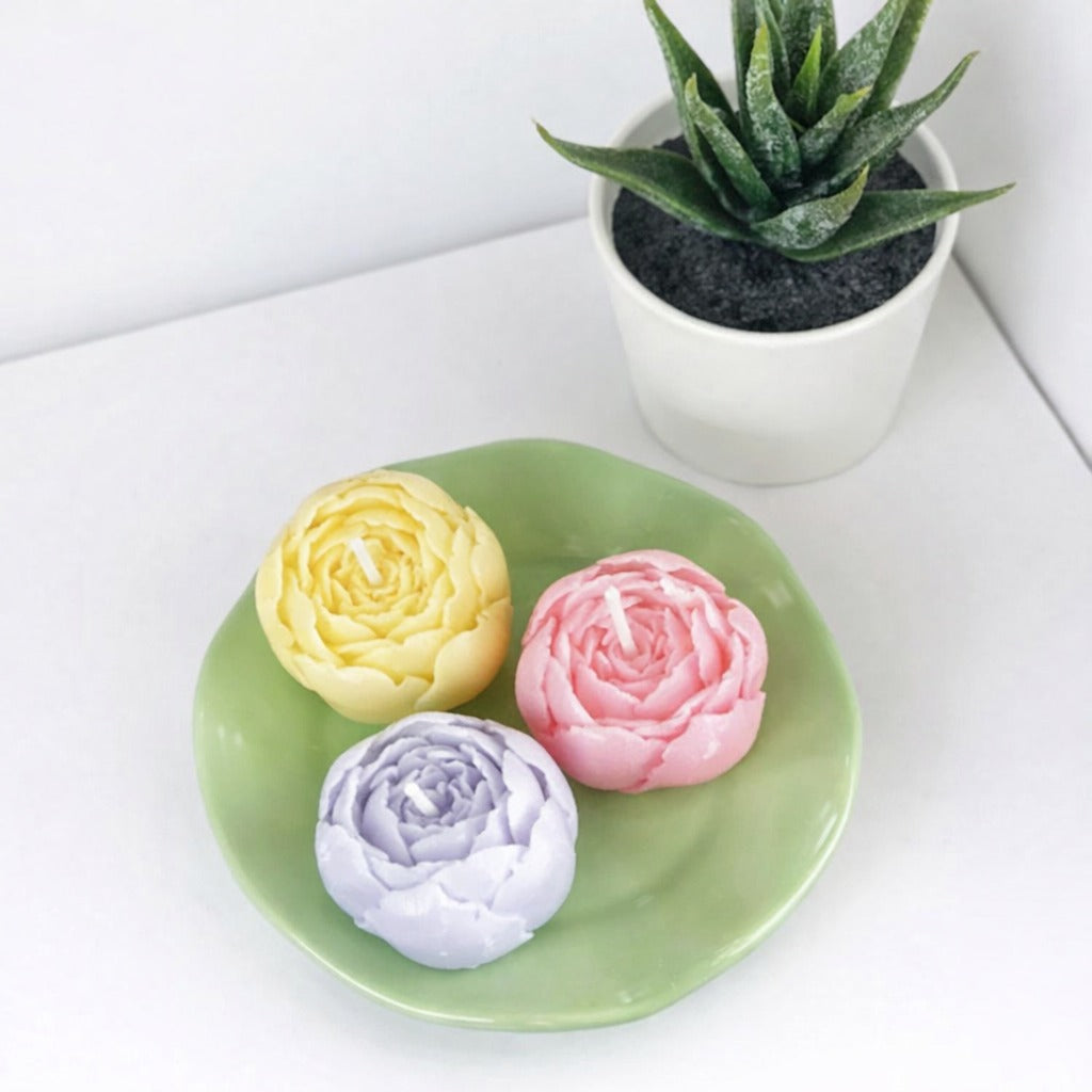 Gul-e-Noor Scented Peony Flower Candles