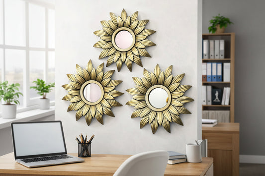 Gul-e-Zarrin Sunburst Wall Mirror Se