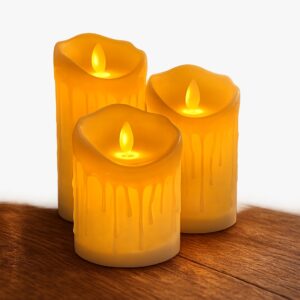 Noor Classic Melted-Wax LED Flameless Candles